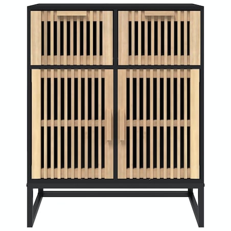 vidaXL Szafka, czarna, 60x30x75 cm, materiał drewnopochodny