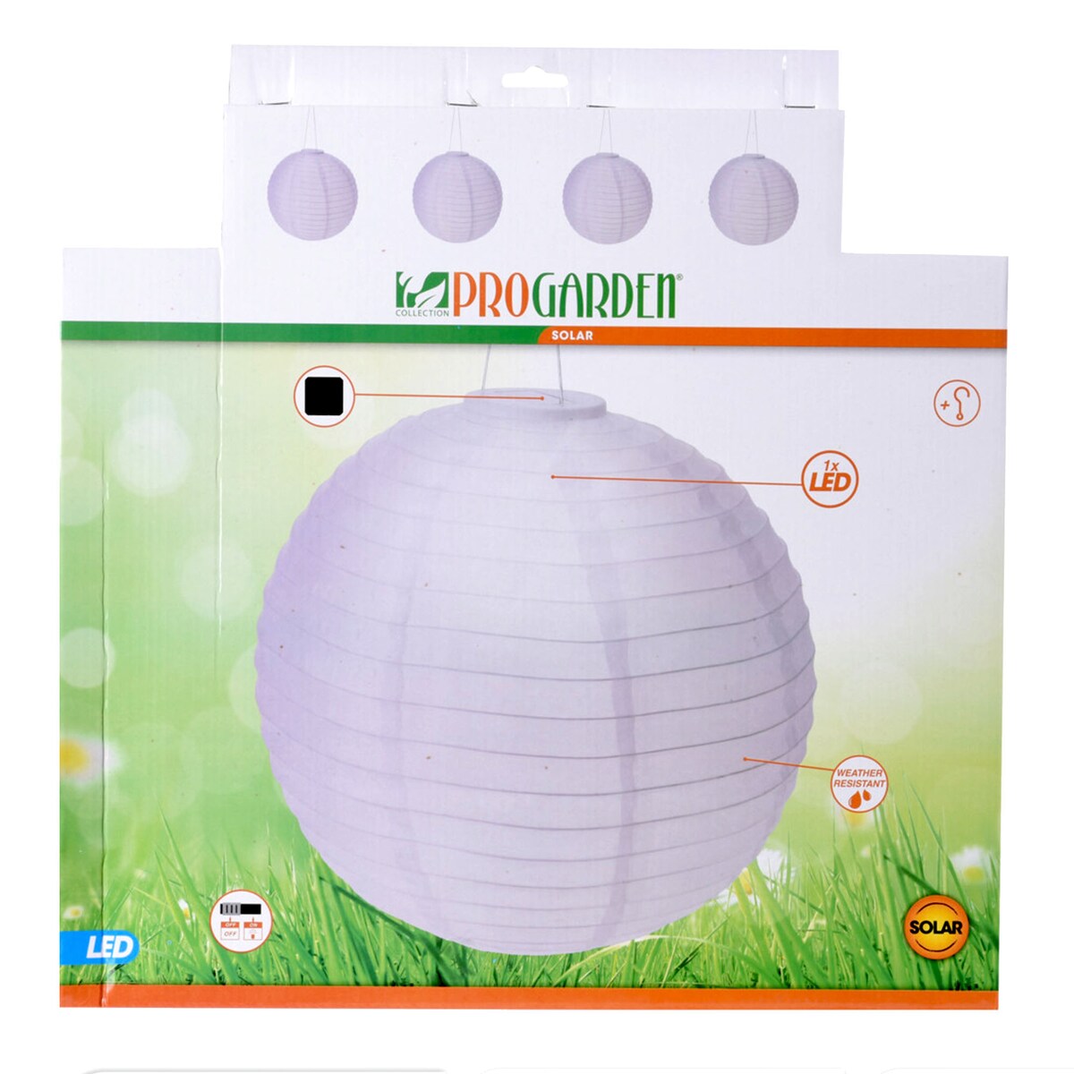 Lampion solarny do ogrodu PARTY, Ø 40 cm