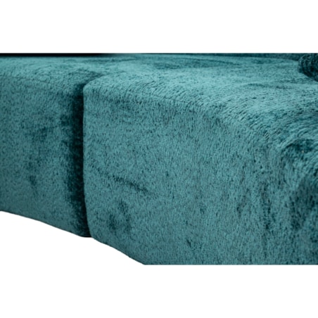 Sofa Island, kolor morski, poliester, 238 x 92 x 78 cm, styl nowoczesny, do salonu, Mauro Ferretti