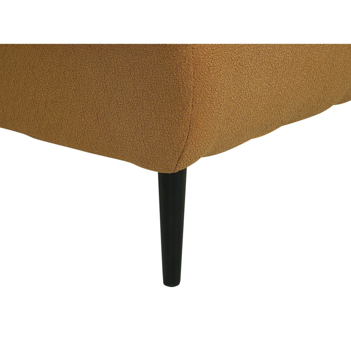 Szezlong boucle prawostronny musztardowy CHEVANNES