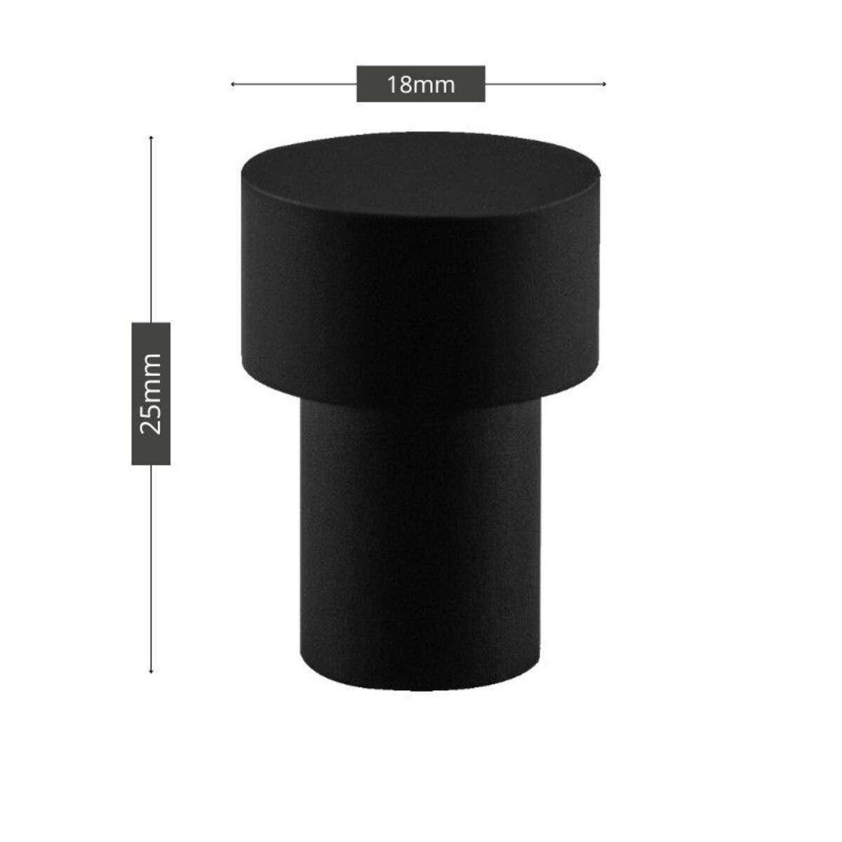 Gałka do mebli czarna uchwyt meblowy klasyczna loft do szafek szuflad