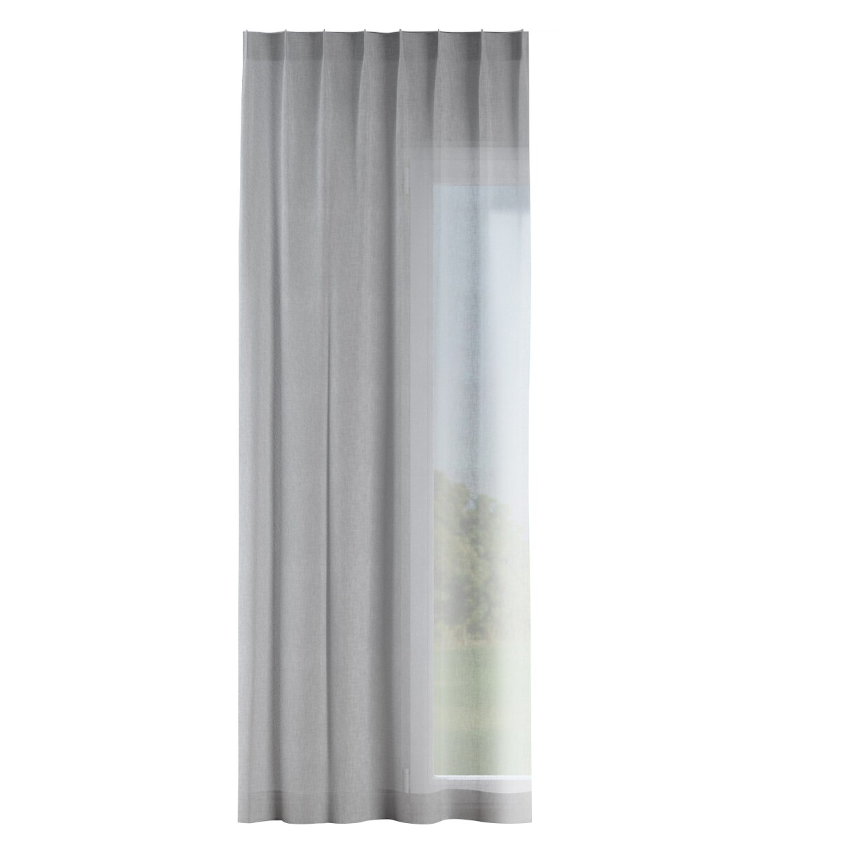 Zasłona na haczykach flex pojedynczych 130x260 gołębi szary