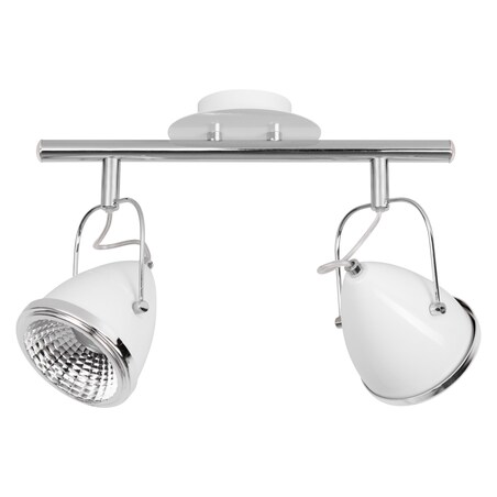 Lampa Sufitowa BRITOP Lighting 2xGU10 LED 5.5W Elegancka Biel z Dodatkiem Chromu, Polski Producent, 1 szt.