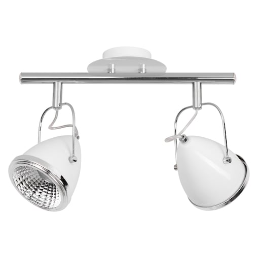 Lampa Sufitowa BRITOP Lighting 2xGU10 LED 5.5W Elegancka Biel z Dodatkiem Chromu, Polski Producent, 1 szt.