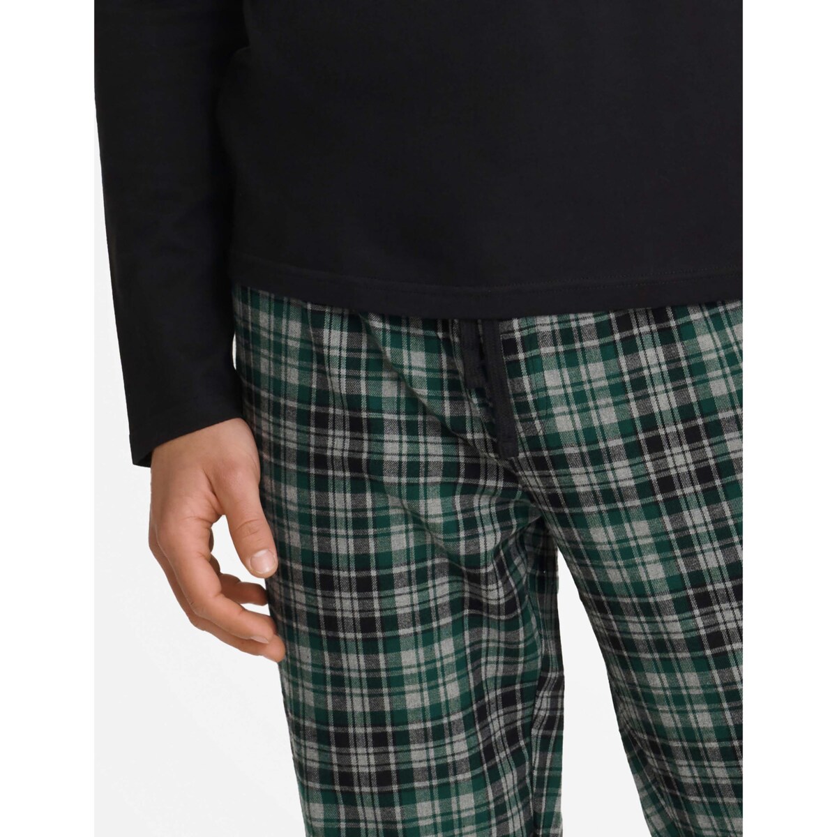 Piżama Usher 40946-99X Czarna Czarny, XL