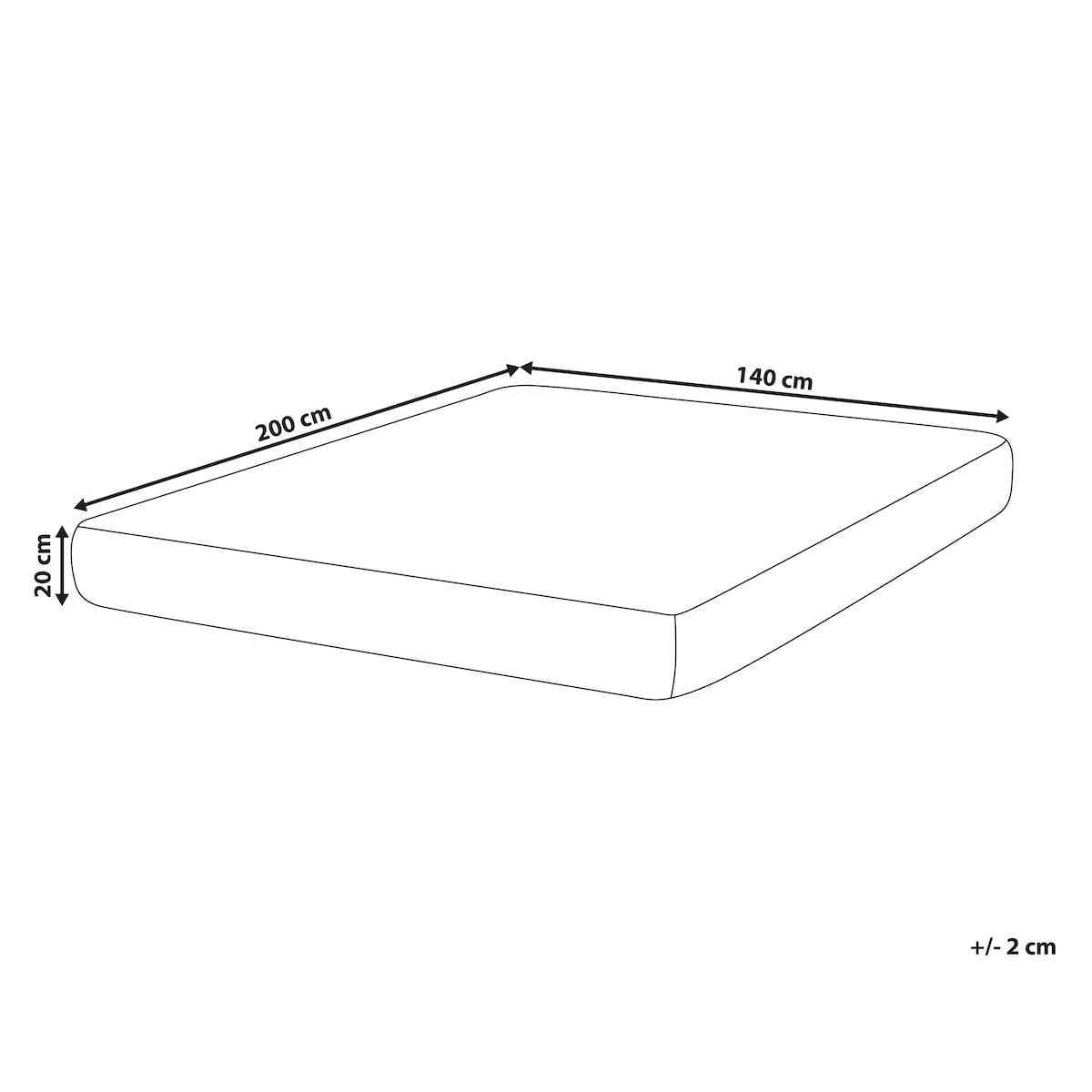 Materac kieszeniowy z pianką termoelastyczną BREEZE HYBRID 7 PLUS H3/4 twardy 140 x 200 cm