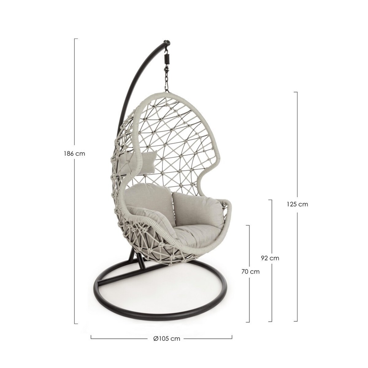 BIZZOTTO fotel wiszący ogrodowy KELLY