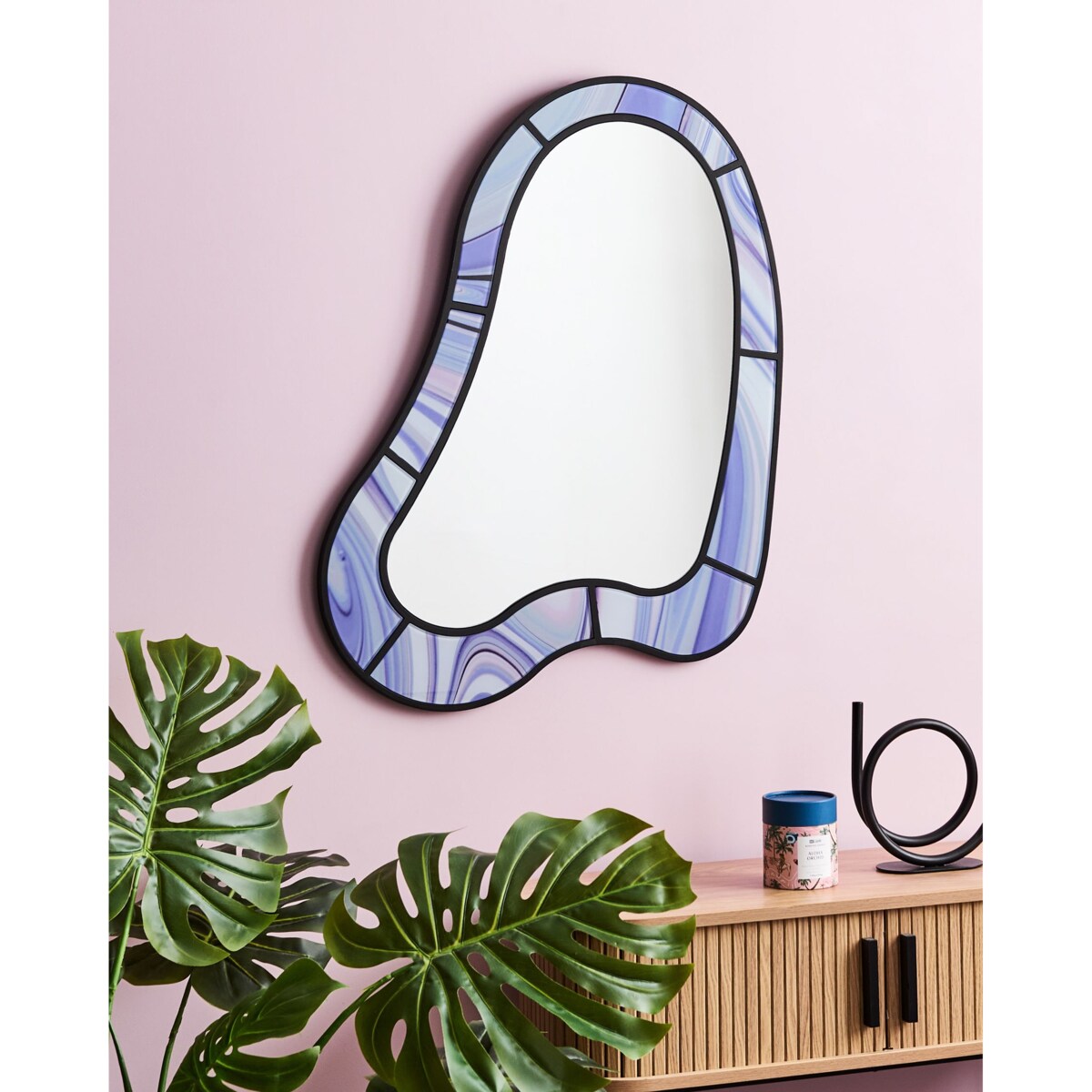 Lustro ścienne MONTSEC Fioletowy