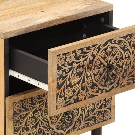 vidaXL Szafka nocna, 40x33x46 cm, lite drewno mango