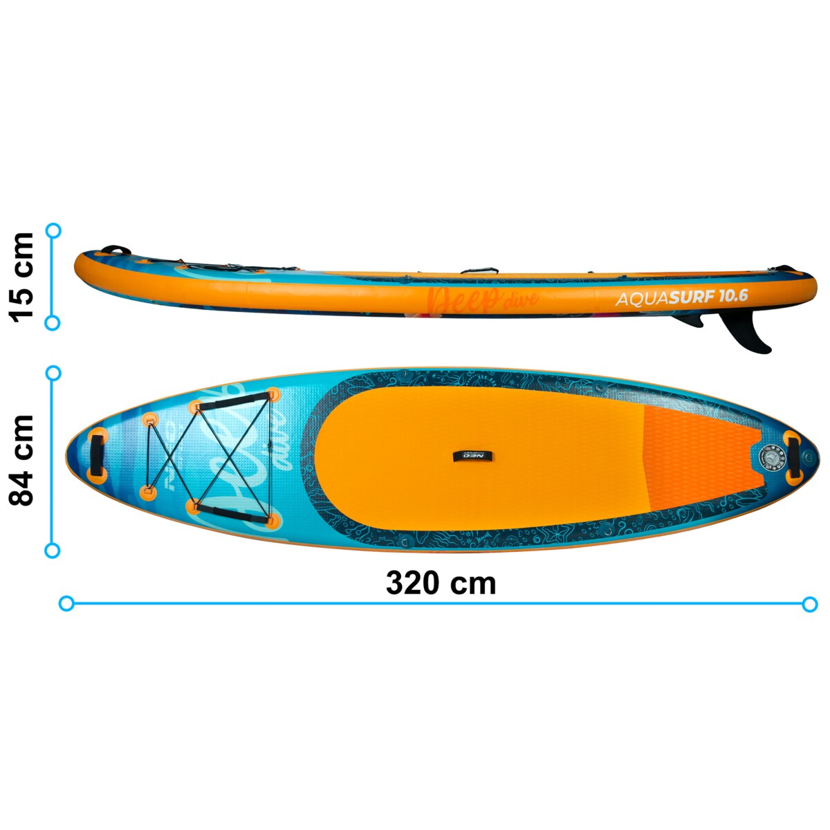 Deska SUP do pływania pompowana Paddle Aquasurf Neo-Sport 320cm ZESTAW