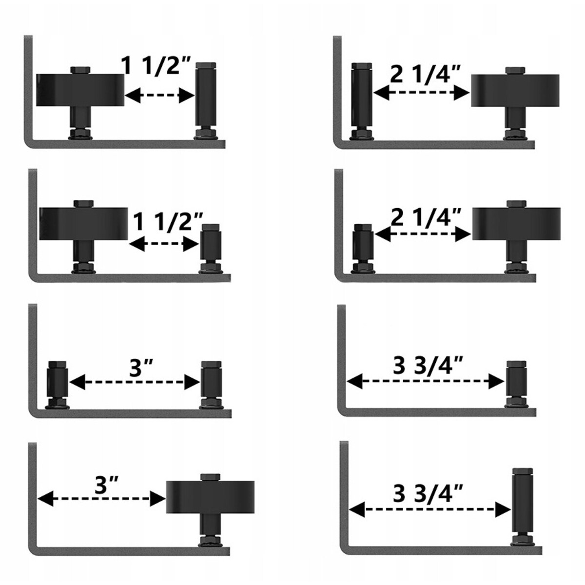 Prowadnik prowadzenie dolny do drzwi przesuwnych czarne