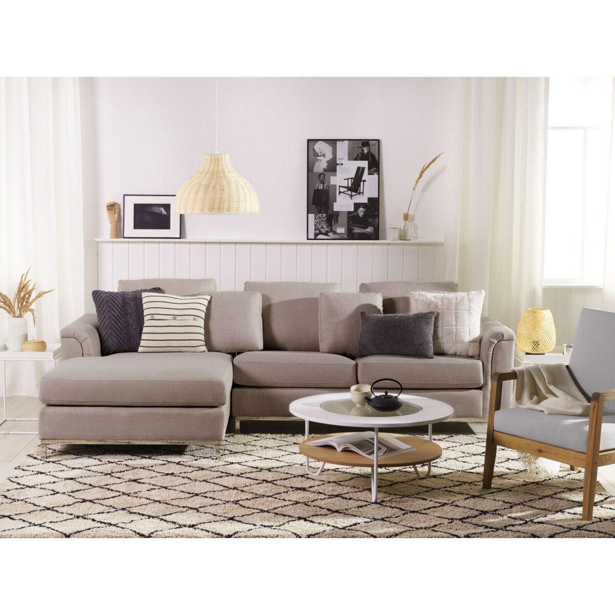 Narożnik prawostronny beżowy OSLO