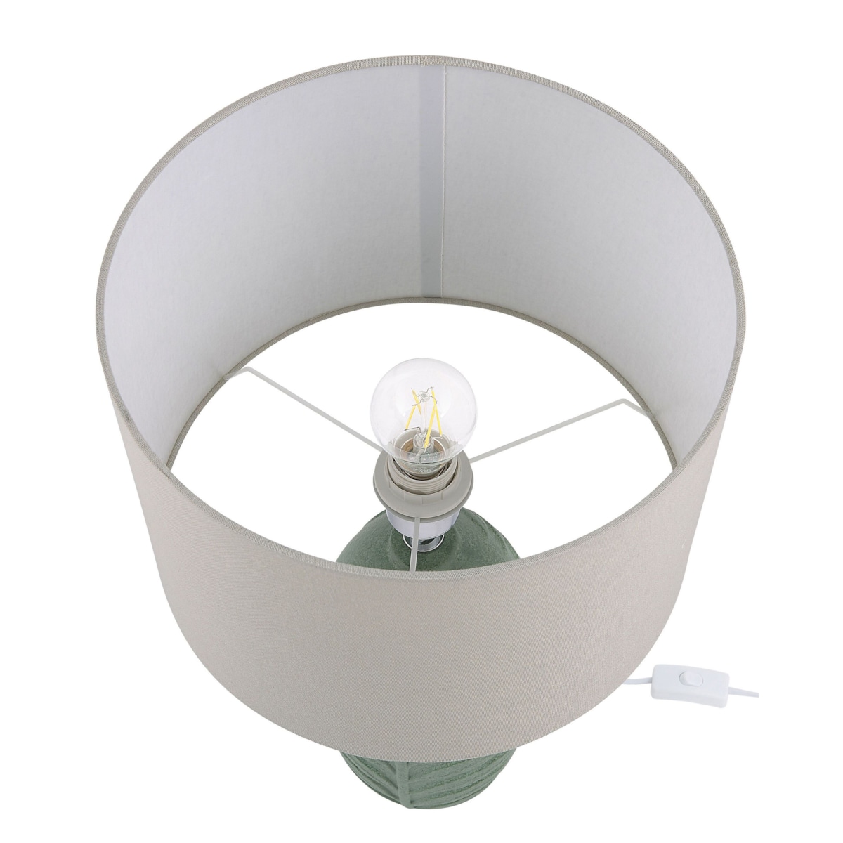 Lampa stołowa ceramiczna zielona OHIO