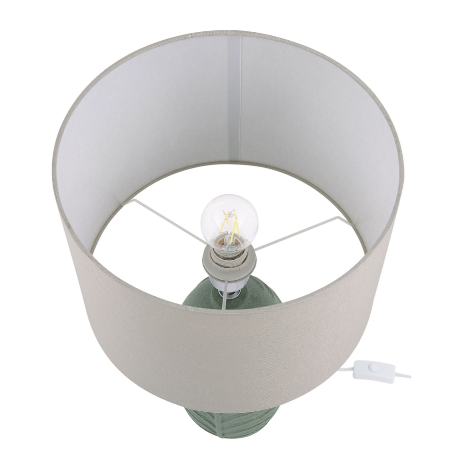 Lampa stołowa ceramiczna zielona OHIO