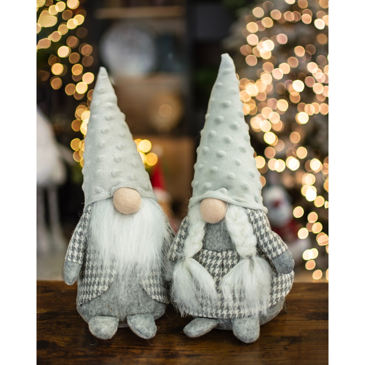 SKRZATY świąteczne KRASNALE para komplet gnom