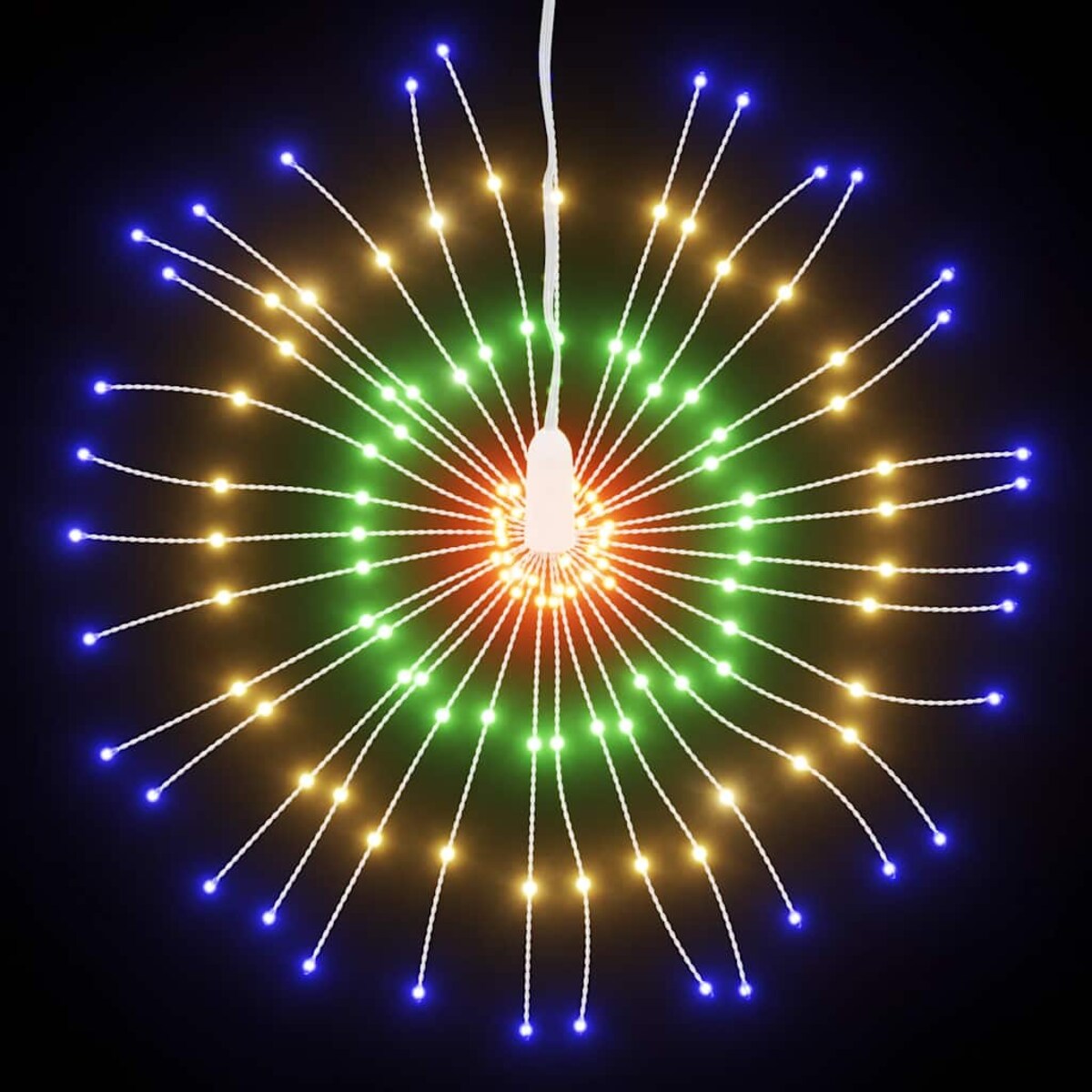 vidaXL Ozdoba świąteczna ze 140 lampkami LED, kolorowa, 17 cm
