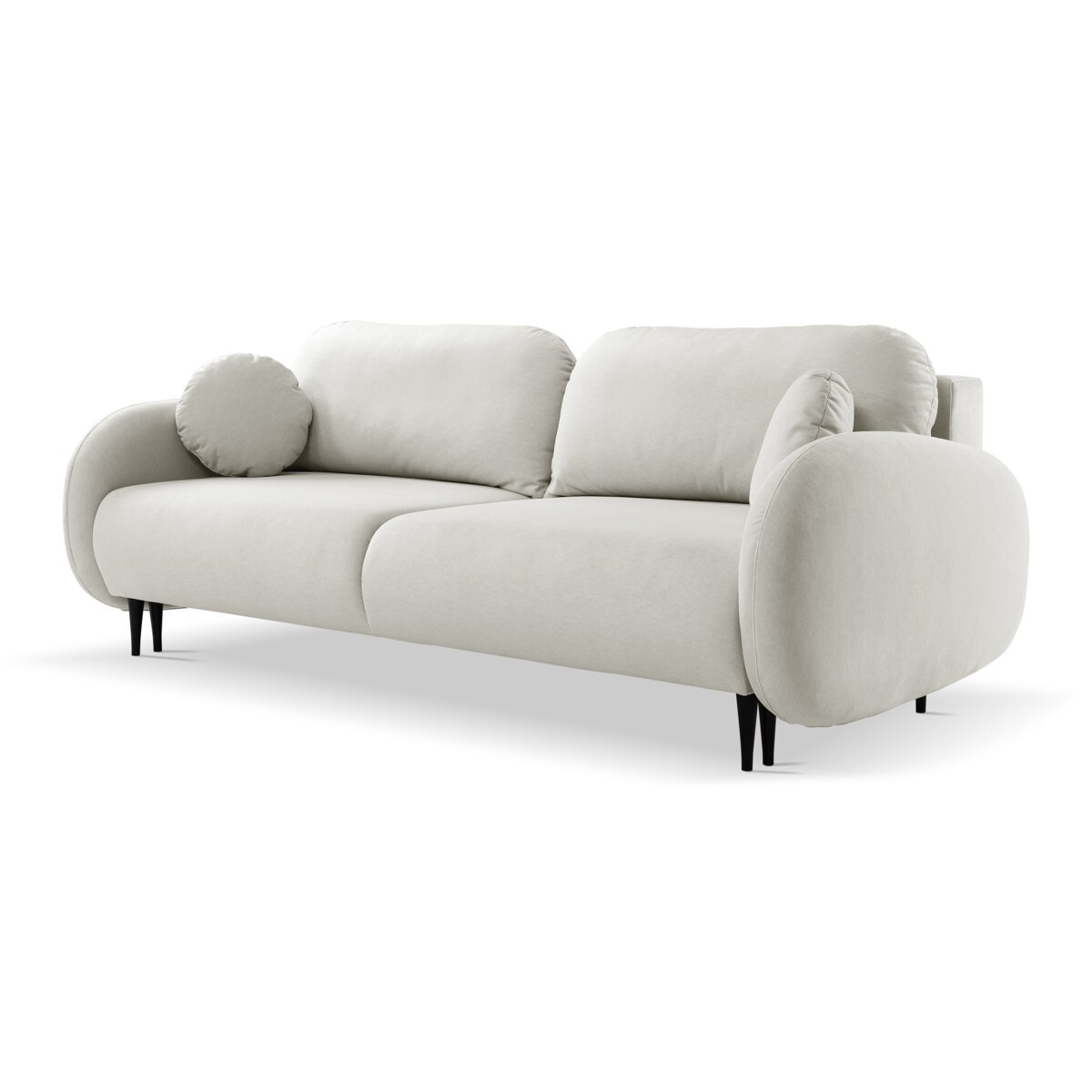 Nowoczesna sofa z funkcją spania SOFTI- ECRU