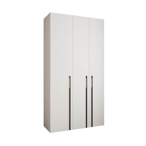 Szafa trzydrzwiowa Como 3 130 gł.40 biały+czarny
