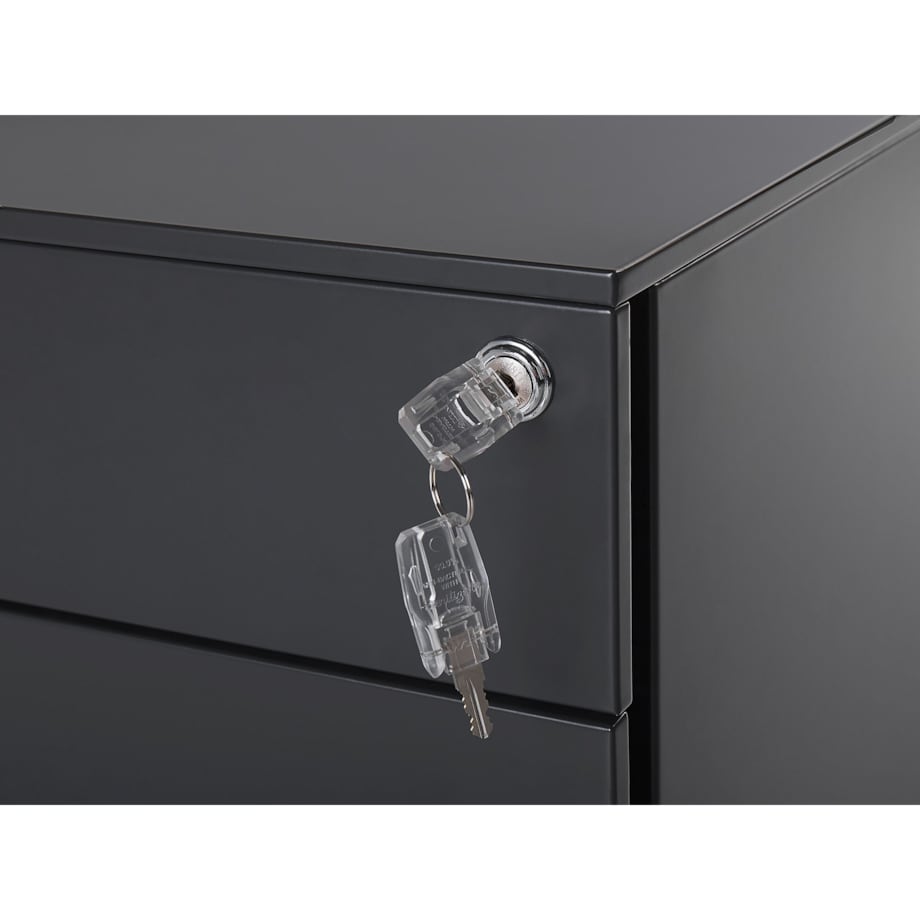 Szafka biurowa metalowa czarna CAMI