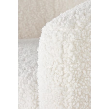 FOTEL WYPOCZYNKOWY Eder kremowy TAPICERKA bouclé BUKOWE NOGI