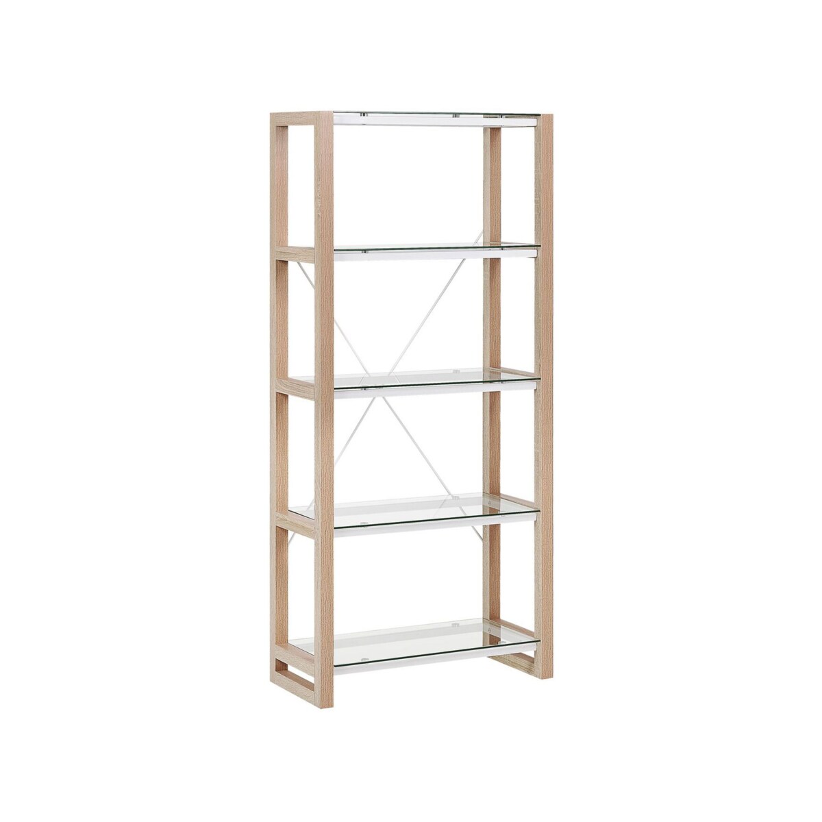 Zestaw mebli biurowych jasne drewno z białym JENKS/CLARITA