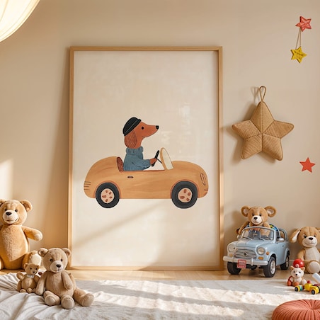 plakat jamnik kierowca 70x100