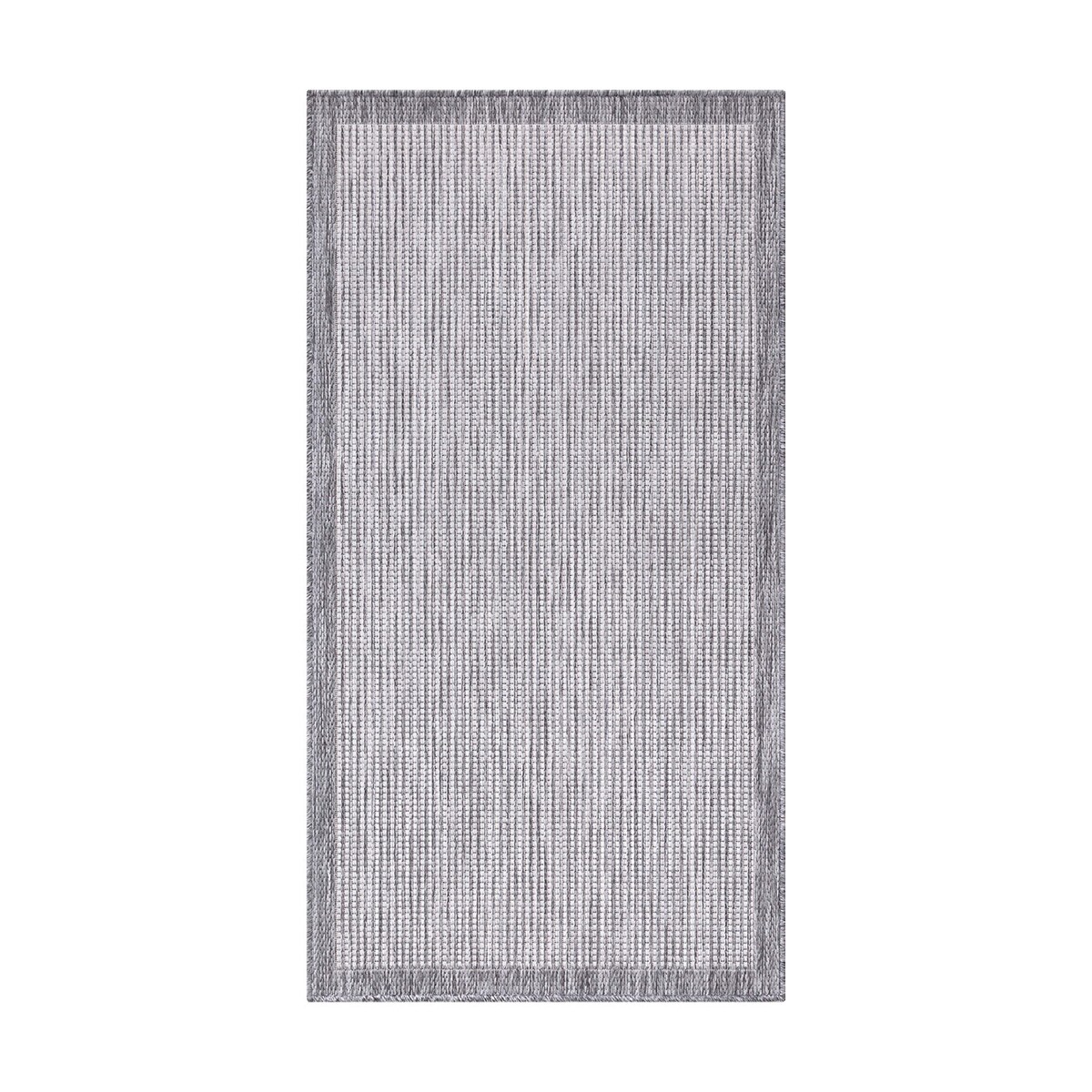 Dywan na zewnątrz i do wnętrz ramka Sunny 4700 Szary Krem 150x150