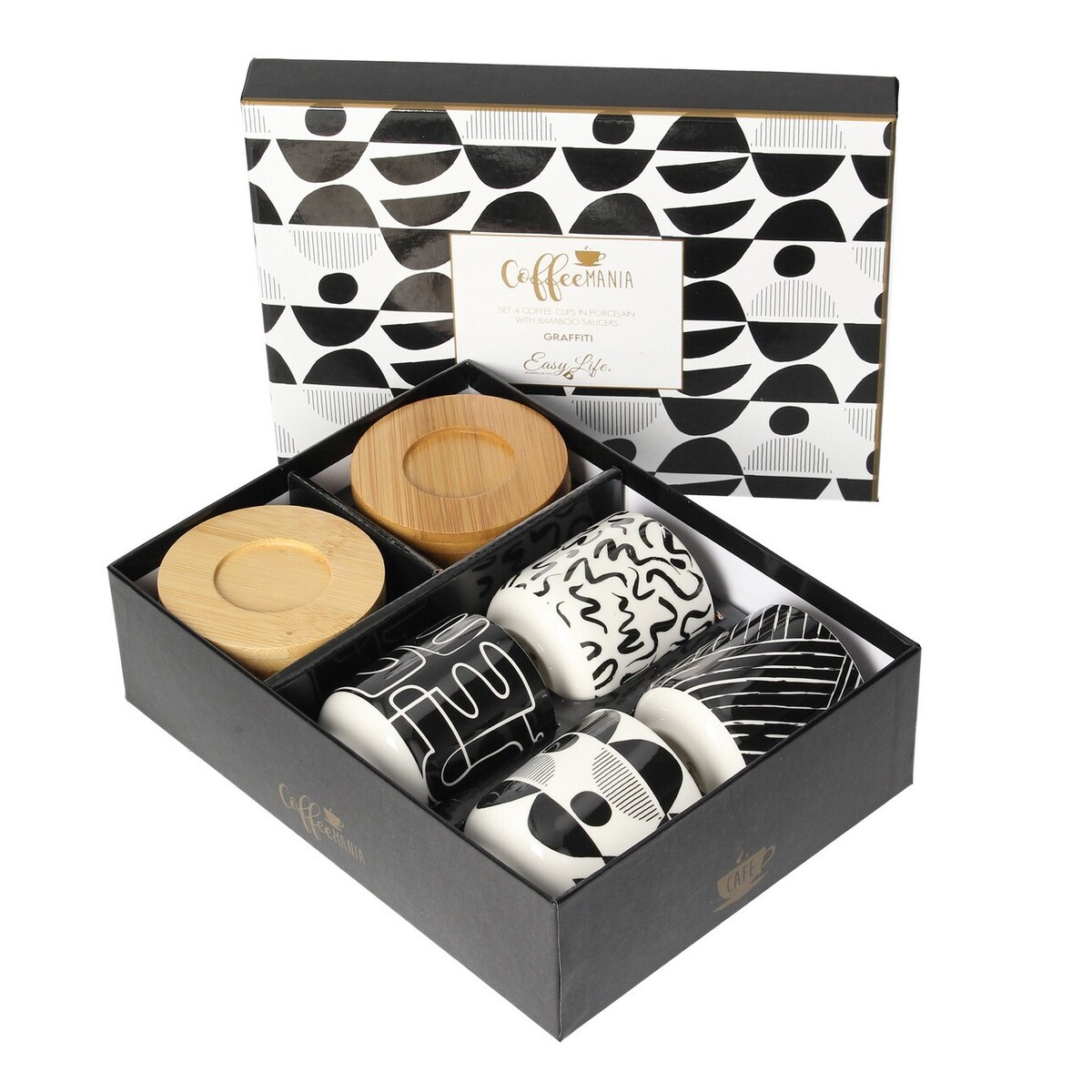 Zestaw filiżanek Contraria 100ml bamboo, 6 x 6 x 7 cm