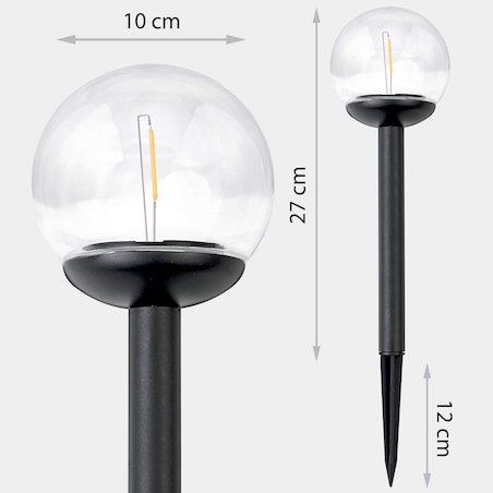 Lampki solarne do ogrodu kula led Ilumen 4szt.