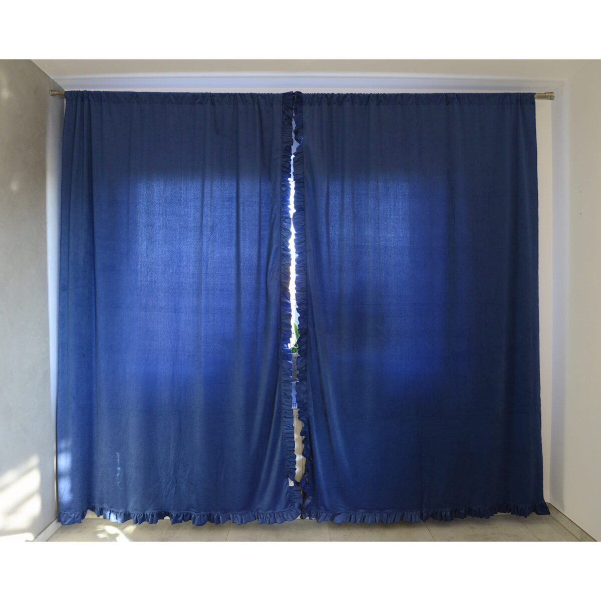 Zasłona Na Okno Okna Z Falbanką Do Salonu Sypialni 150X250 Cm Granat