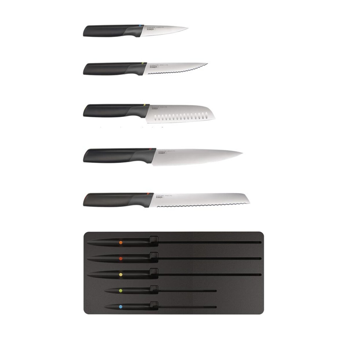Zestaw 5 noży + wkład do przechowywania Elevate, Joseph Joseph