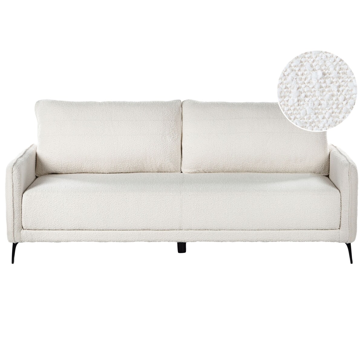 Sofa rozkładana HEMING Złamana biel Boucle