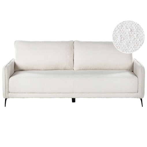 Sofa rozkładana HEMING Złamana biel Boucle