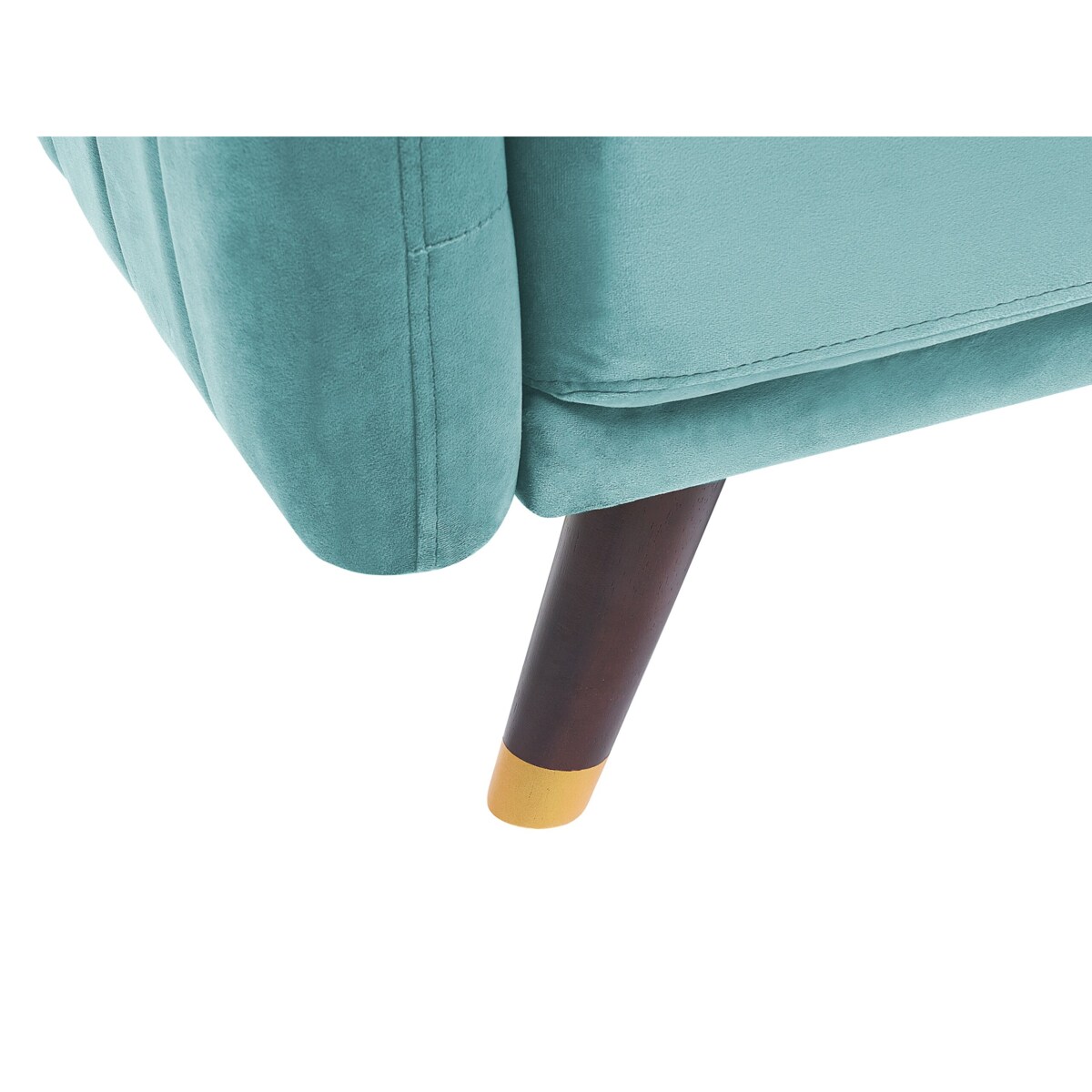 Sofa rozkładana welurowa jasnoniebieska SENJA