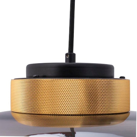 Wisząca lampa Boom 9969P/A Step LED 24W 3000K klosz szklany mosiądz dymiona