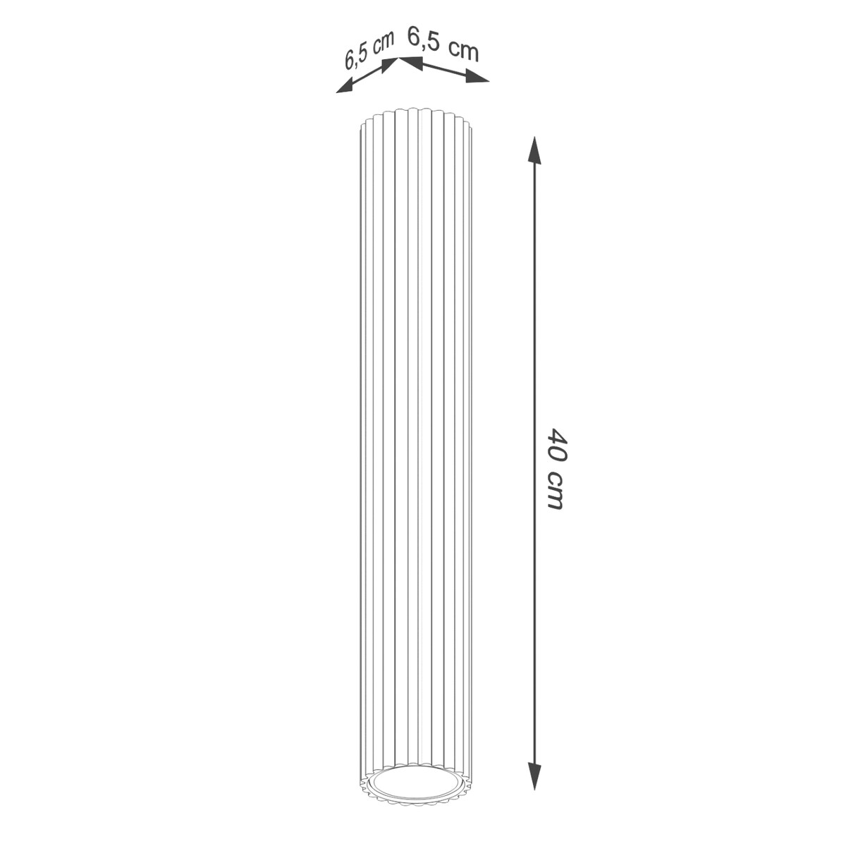 Plafon KARBON 40 biały