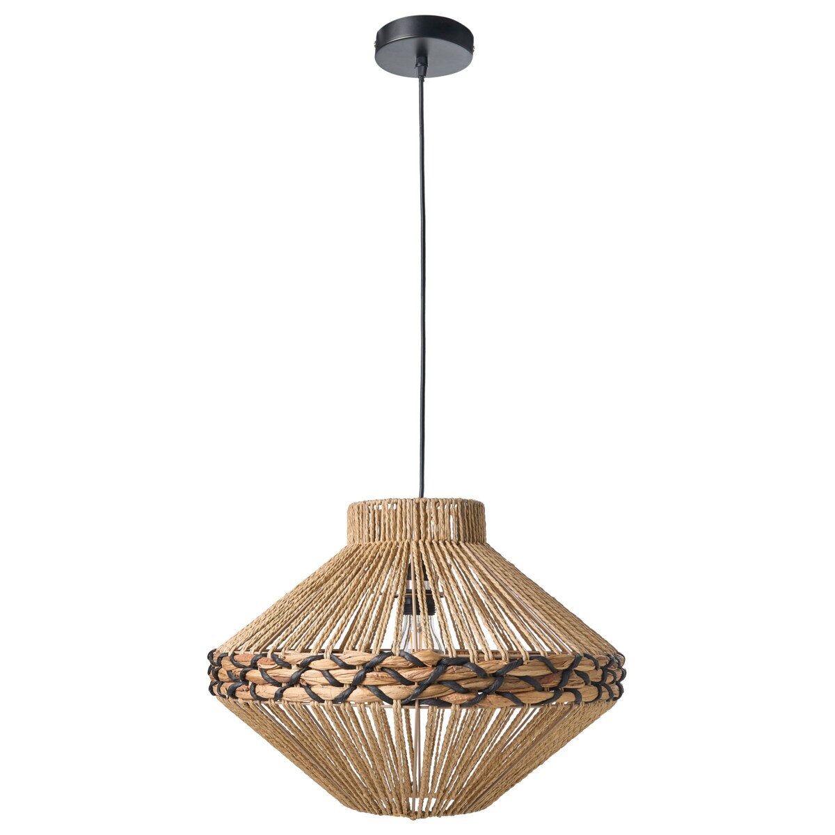 Lampa wisząca RABACCA Papierowa plecionka Naturalny