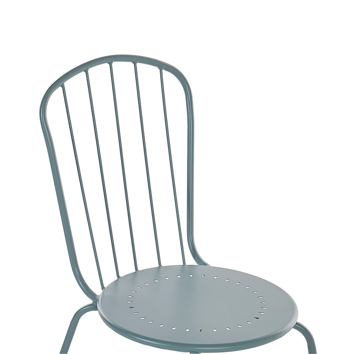 Zestaw 4 krzeseł ogrodowych metalowy jasnoniebieski CALVI