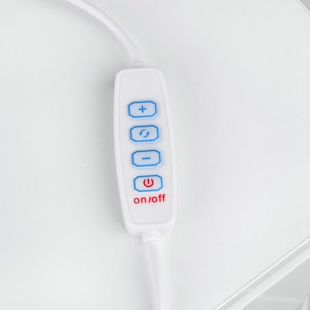 Toaletka kosmetyczna z dużym lustrem do makijażu LED biała FUNFIT