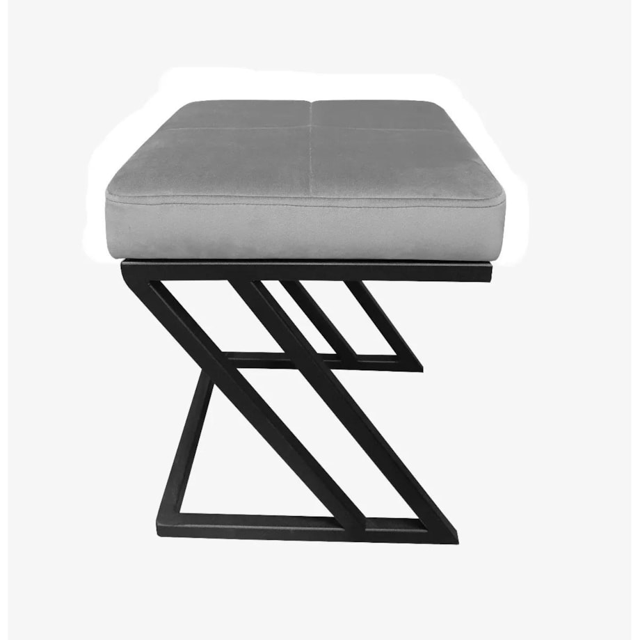 Pufa ZAZU MG VELVET szara