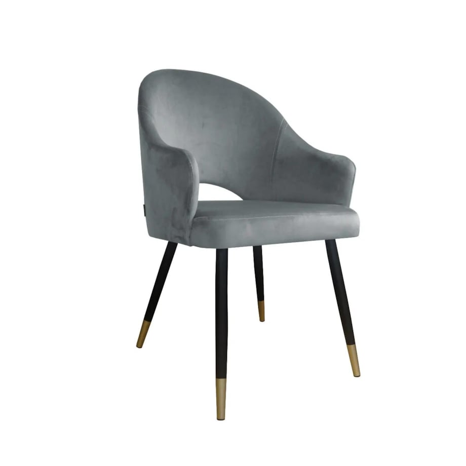 Krzesło JENISEJ VELVET GOLD szare