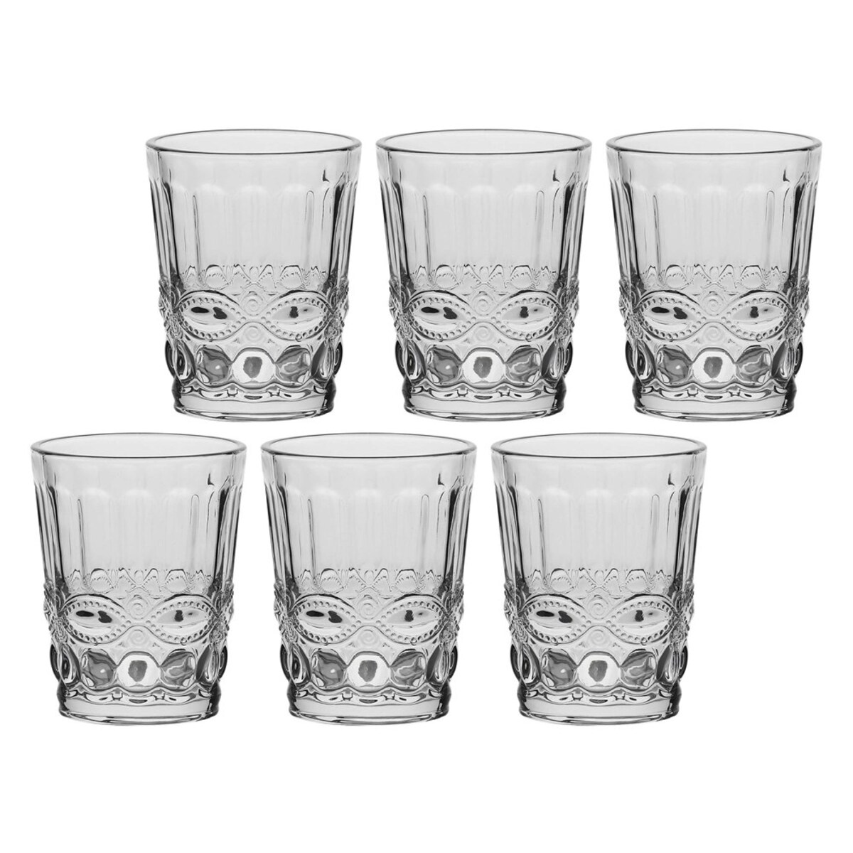 Zestaw 6 szklanek z grubym dnem Barberino - Przezroczysty, 270 ml