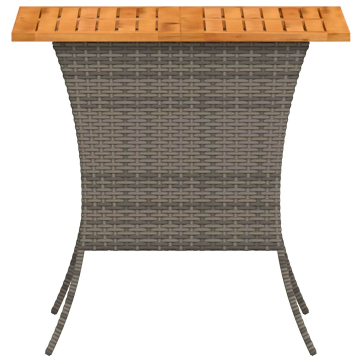 vidaXL Stół ogrodowy z blatem z drewna akacjowego szary 105x75x72 cm