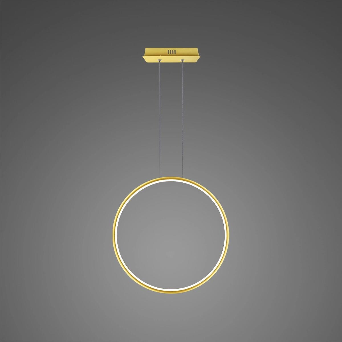 Lampa wisząca Ledowe Okręgi No.1 X 40cm 4k złoty