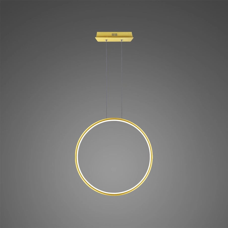 Lampa wisząca Ledowe Okręgi No.1 X 40cm 4k złoty