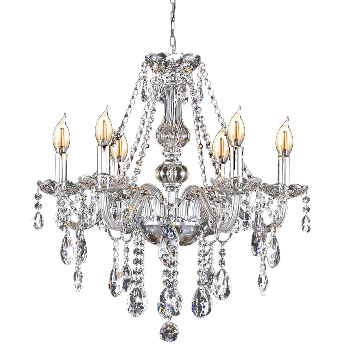 Lampa sufitowa kryształowa żyrandol 6xE14 392183