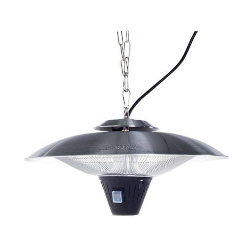 Elektryczny promiennik wiszący srebrny KABA