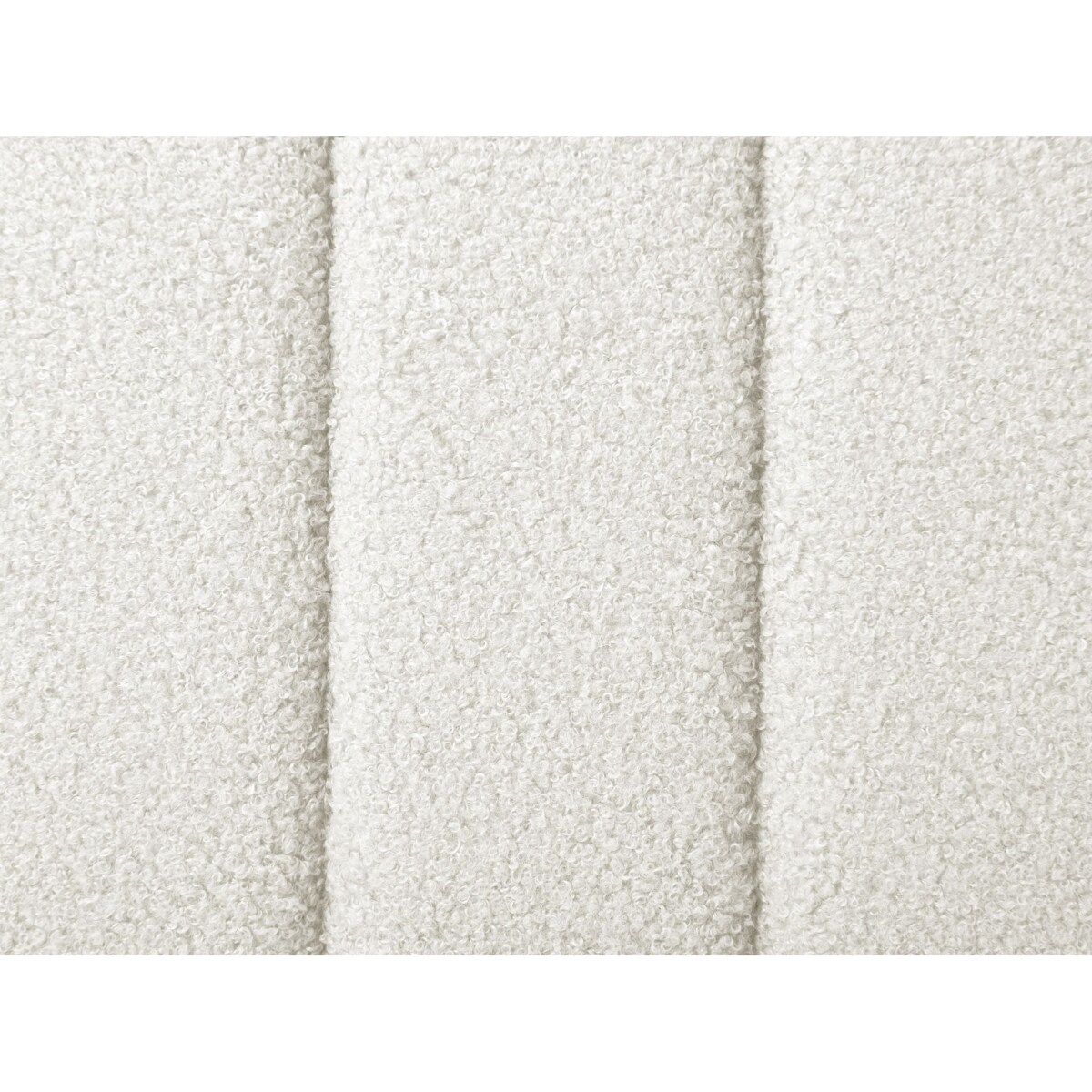 Łóżko Boucle LUNAN 140 x 200 cm Złamana biel