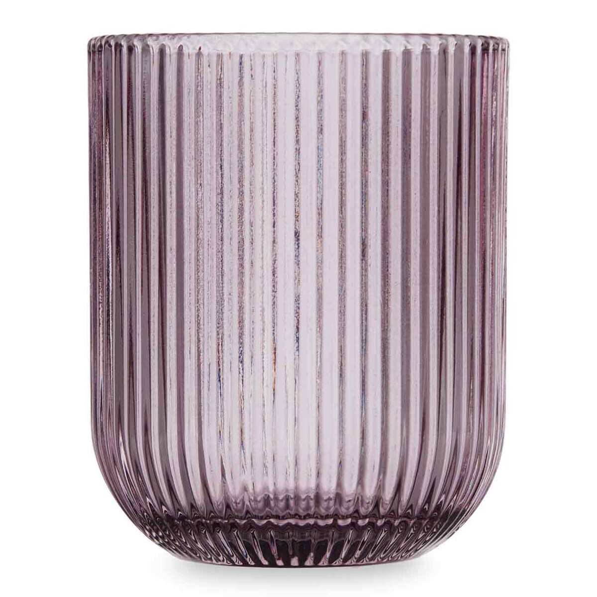 Niskie szklanki do wody LINES z ryflowanego szkła, zestaw 6 sztuk, 270 ml