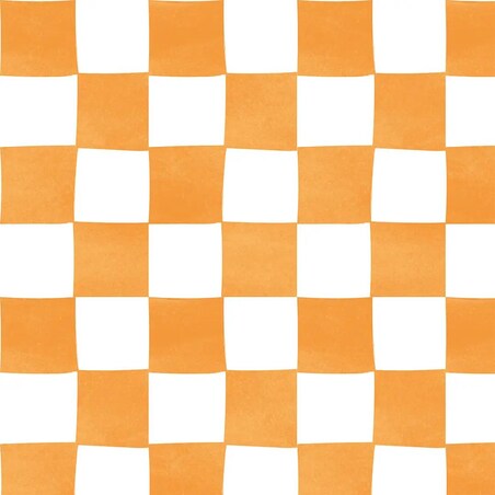 Lniany ręcznik kuchenny - pomarańczowa krata